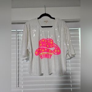 Main Strip Howdy Sequin Top (Medium)